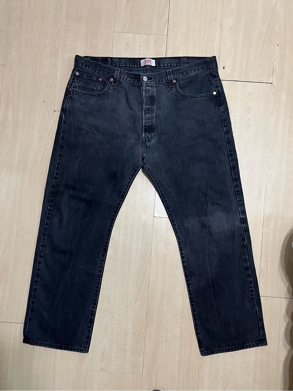 Levi's 501 Straight Leg Jeans in Black Wash
